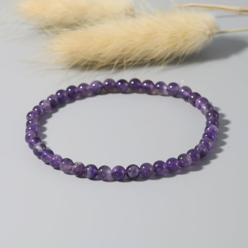 Bransoletka z Naturalnych Kamieni 4 mm – Elegancja w Każdym Detalu
