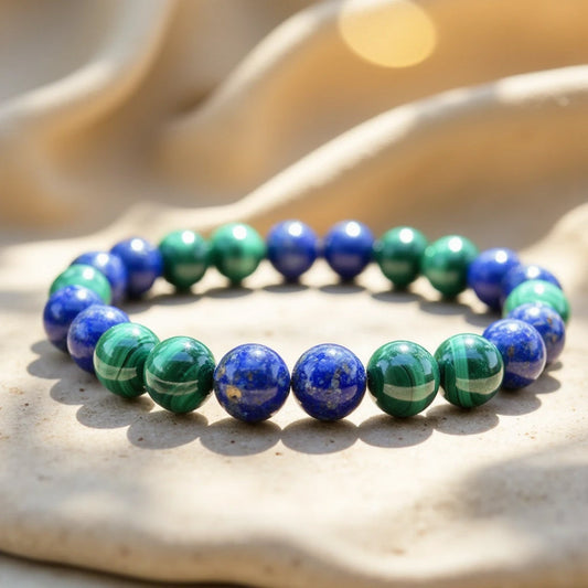 Bransoletka "Emocjonalna Harmonia" z Lapis Lazuli i Malachitu