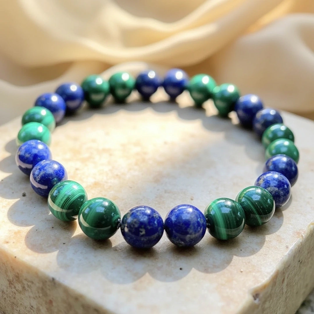 Bransoletka "Emocjonalna Harmonia" z Lapis Lazuli i Malachitu