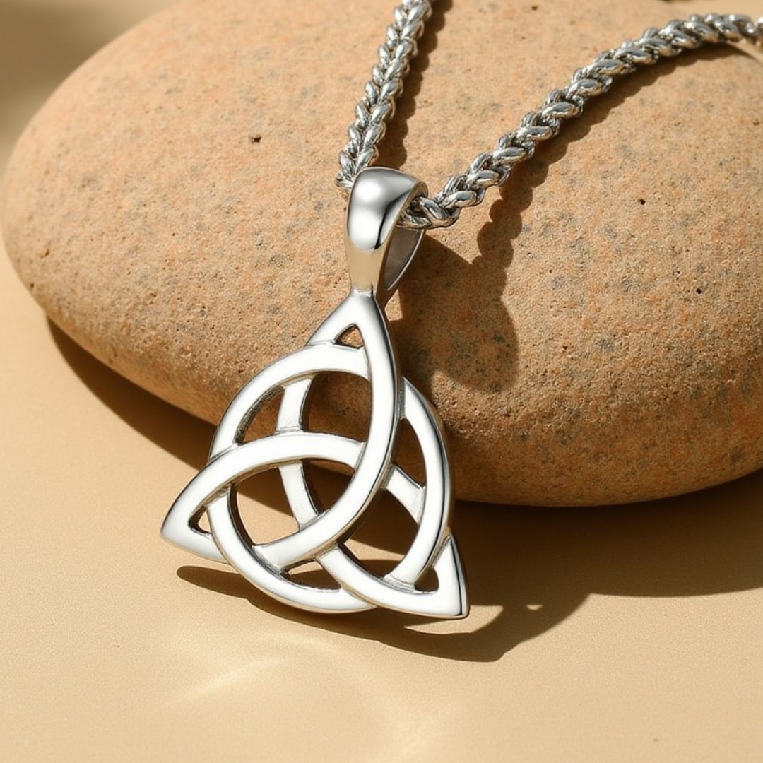 Naszyjnik „Triquetra” ze stali nierdzewnej