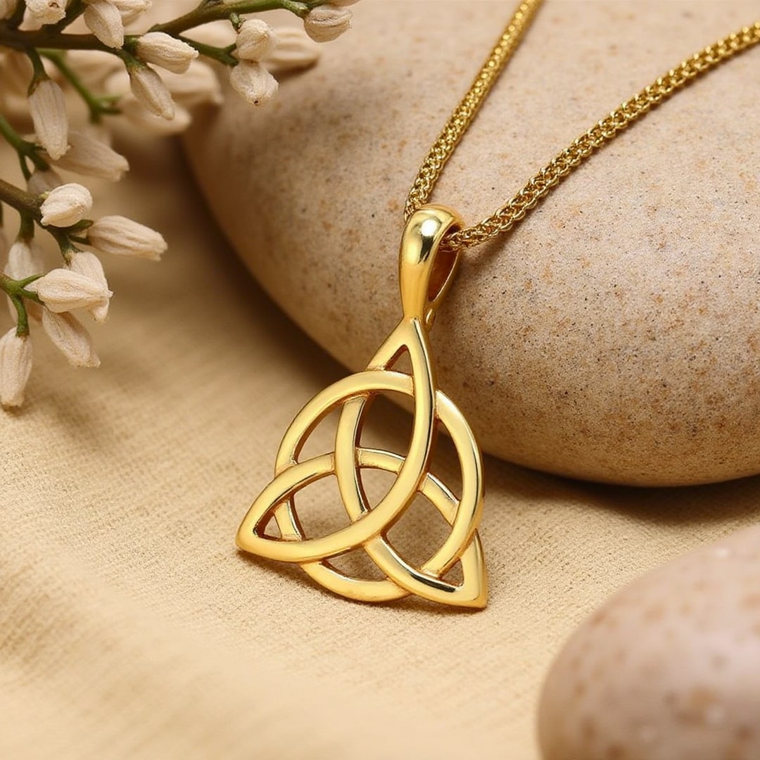 Naszyjnik „Triquetra” ze stali nierdzewnej