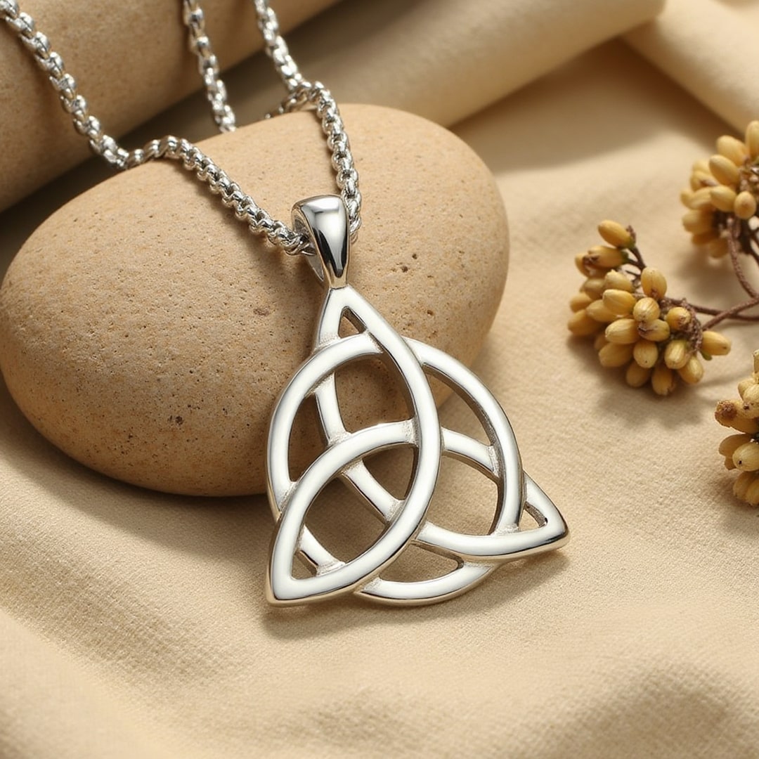 Naszyjnik „Triquetra” ze stali nierdzewnej