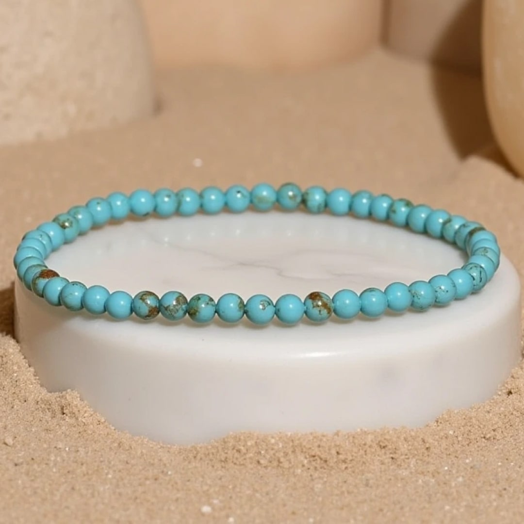 Elegancka Bransoletka z Naturalnych Kamieni 4 mm