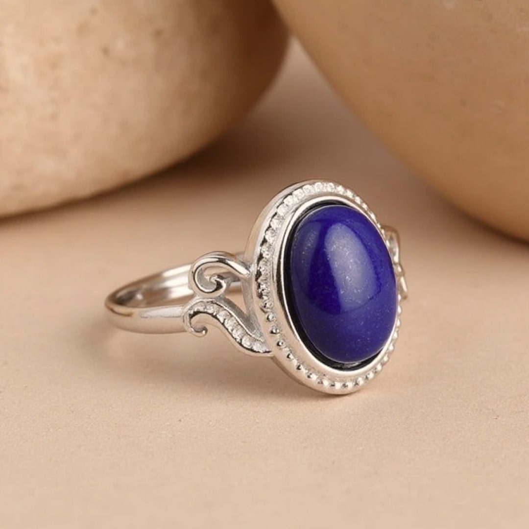Pierścień Regulowany "Niebiańska Harmonia" z Lapis Lazuli