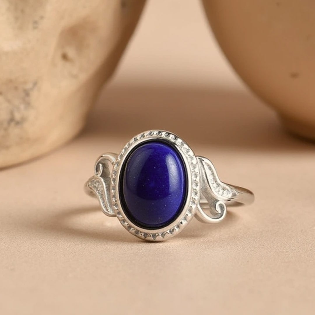 Pierścień Regulowany "Niebiańska Harmonia" z Lapis Lazuli