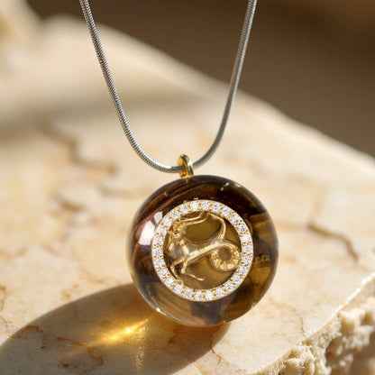 Naszyjnik „Astrologiczna Harmonia” z orgonitem i znakami zodiaku