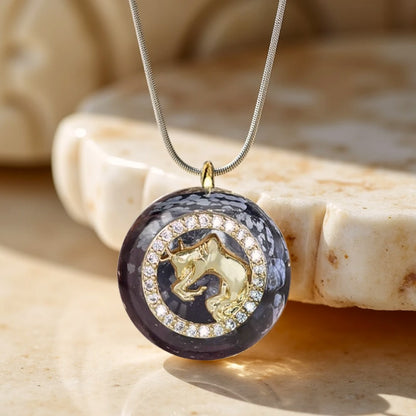 Naszyjnik „Astrologiczna Harmonia” z orgonitem i znakami zodiaku
