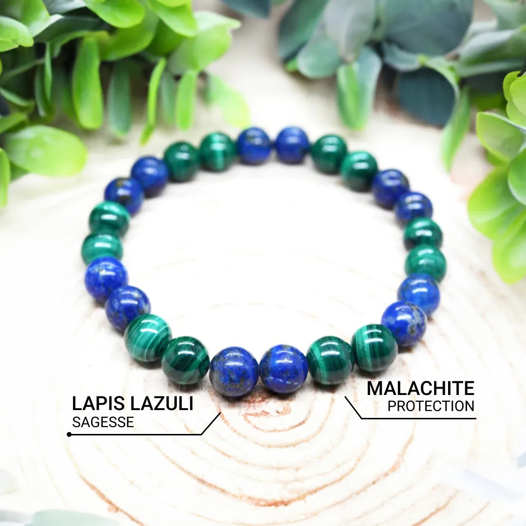 Bransoletka "Emocjonalna Harmonia" z Lapis Lazuli i Malachitu