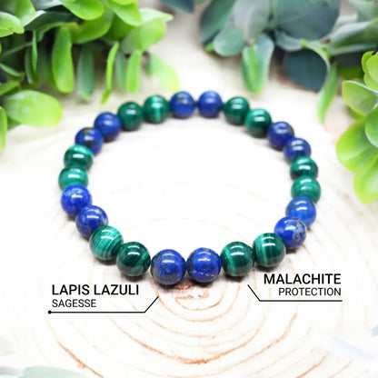 Bransoletka "Emocjonalna Harmonia" z Lapis Lazuli i Malachitu