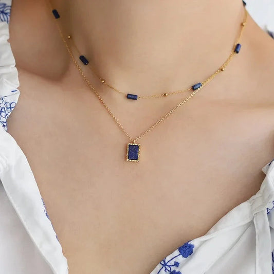 Komplet biżuterii "Niebieska Harmonia" z lapis lazuli