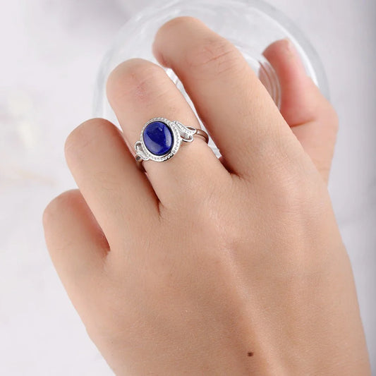 Pierścień Regulowany "Niebiańska Harmonia" z Lapis Lazuli