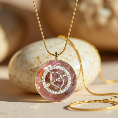 Naszyjnik „Astrologiczna Harmonia” z orgonitem i znakami zodiaku