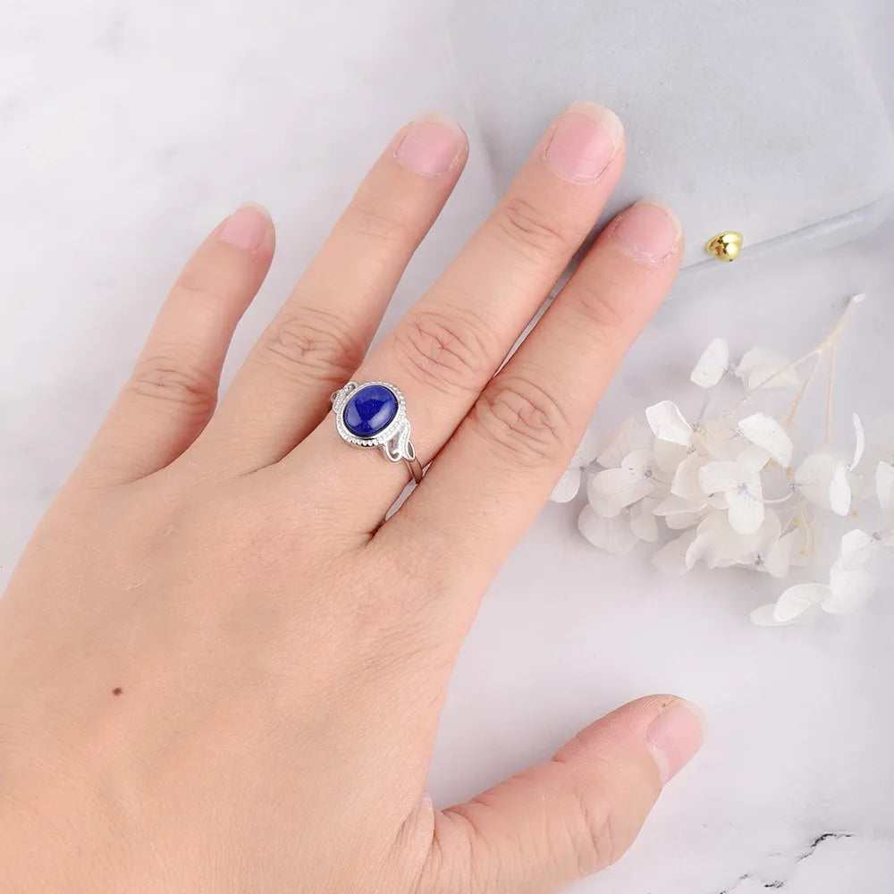 Pierścień Regulowany "Niebiańska Harmonia" z Lapis Lazuli
