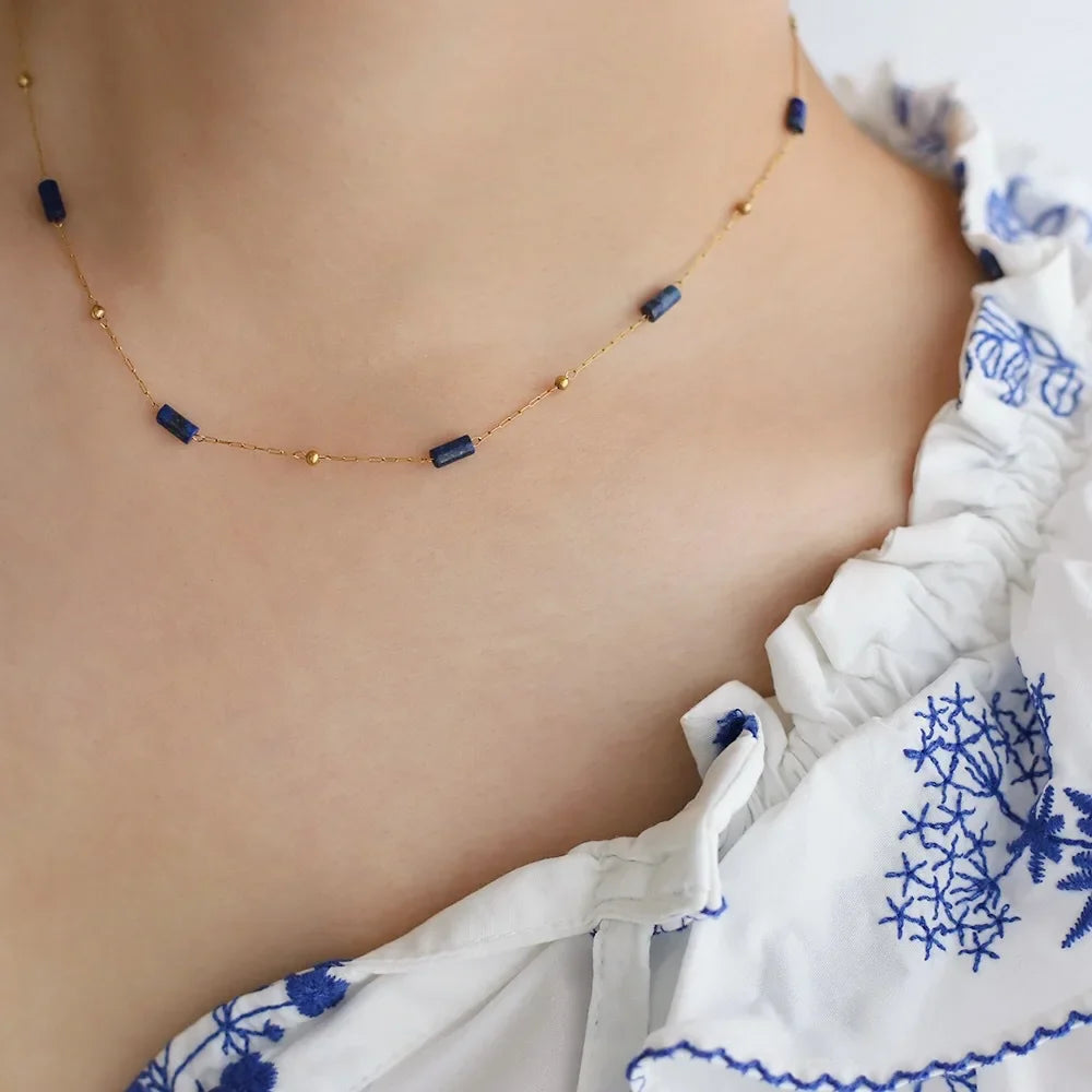 Komplet biżuterii "Niebieska Harmonia" z lapis lazuli