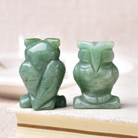 Totem Zwierzęcy Sowa z Naturalnego Kamienia
