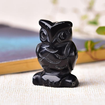 Totem Zwierzęcy Sowa z Naturalnego Kamienia