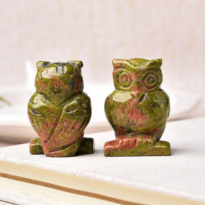 Totem Zwierzęcy Sowa z Naturalnego Kamienia