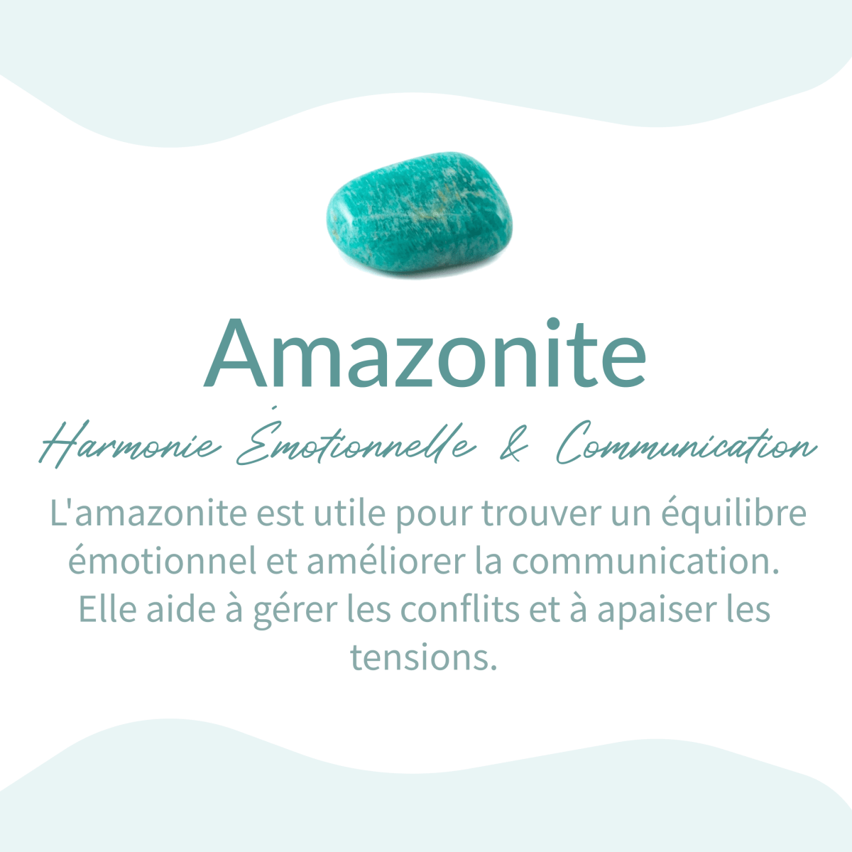 Bransoletka Pleciona "Cœur" z Amazonitem