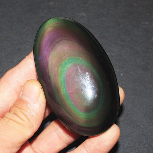 Obsidianowy Galet Oeil Céleste - Luksusowy Amulet Ochronny